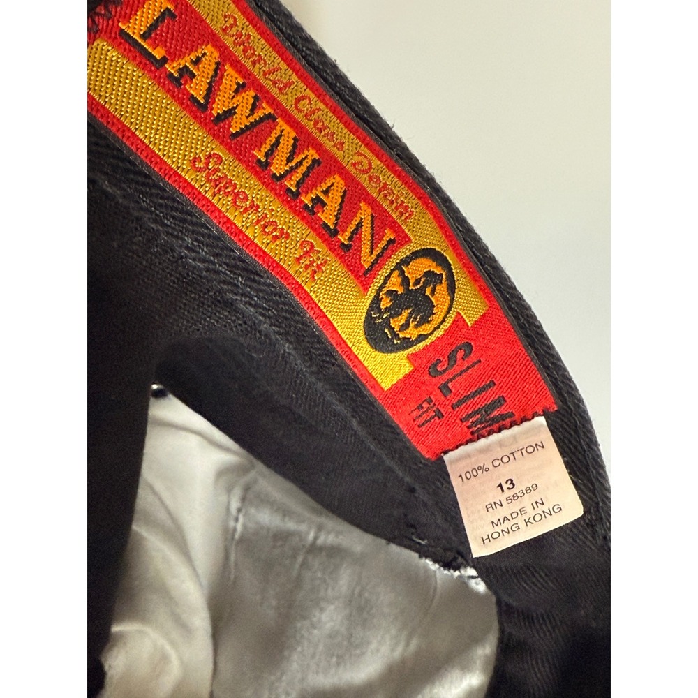 Vintage LAWMAN WESTERN Women's Black Denim Jeans Slim Fit High Rise 13 Bareback‎ - Picture 7 of 9